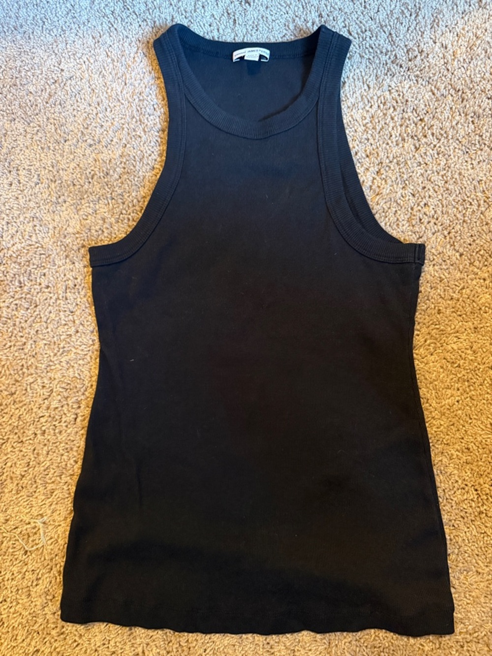 James Perse Black Ribbed Tank Top size 1